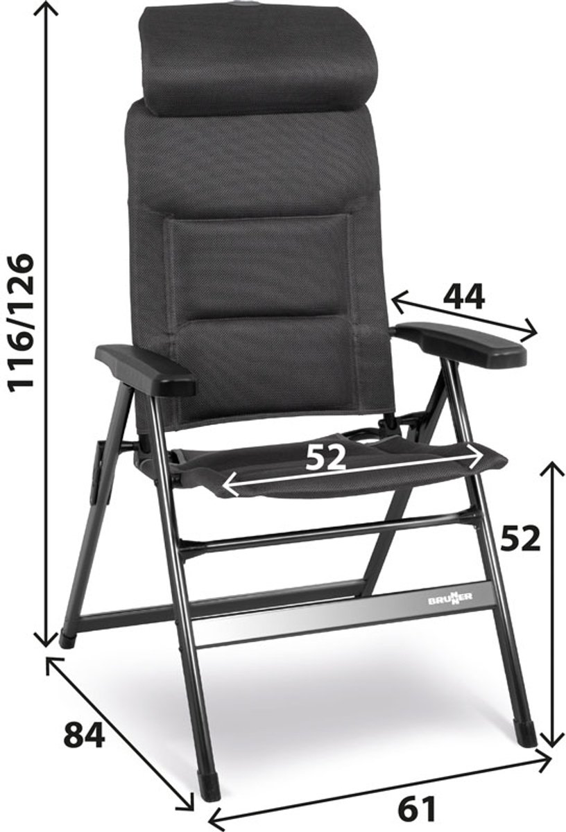 Brunner Aravel H2L L - stoel groot zwart
