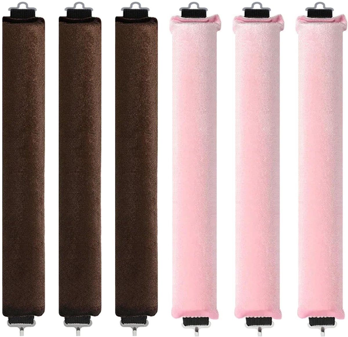 Dailygoods- Krulspelden Hitteloos - 6 Stuks - Hitteloze Krulstang - Nachtelijke Krullen - Zachte Haarrolstangen - Geschikt voor Alle Haartypes - Haarrollers