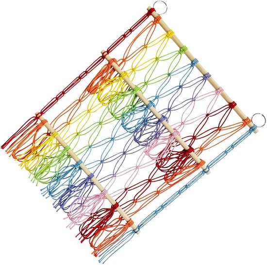 Knuffelnet - Opbergnet - Speelgoed Organiseren - Handgeweven - 53 x 9 cm - Natuurlijk — afbeelding 2