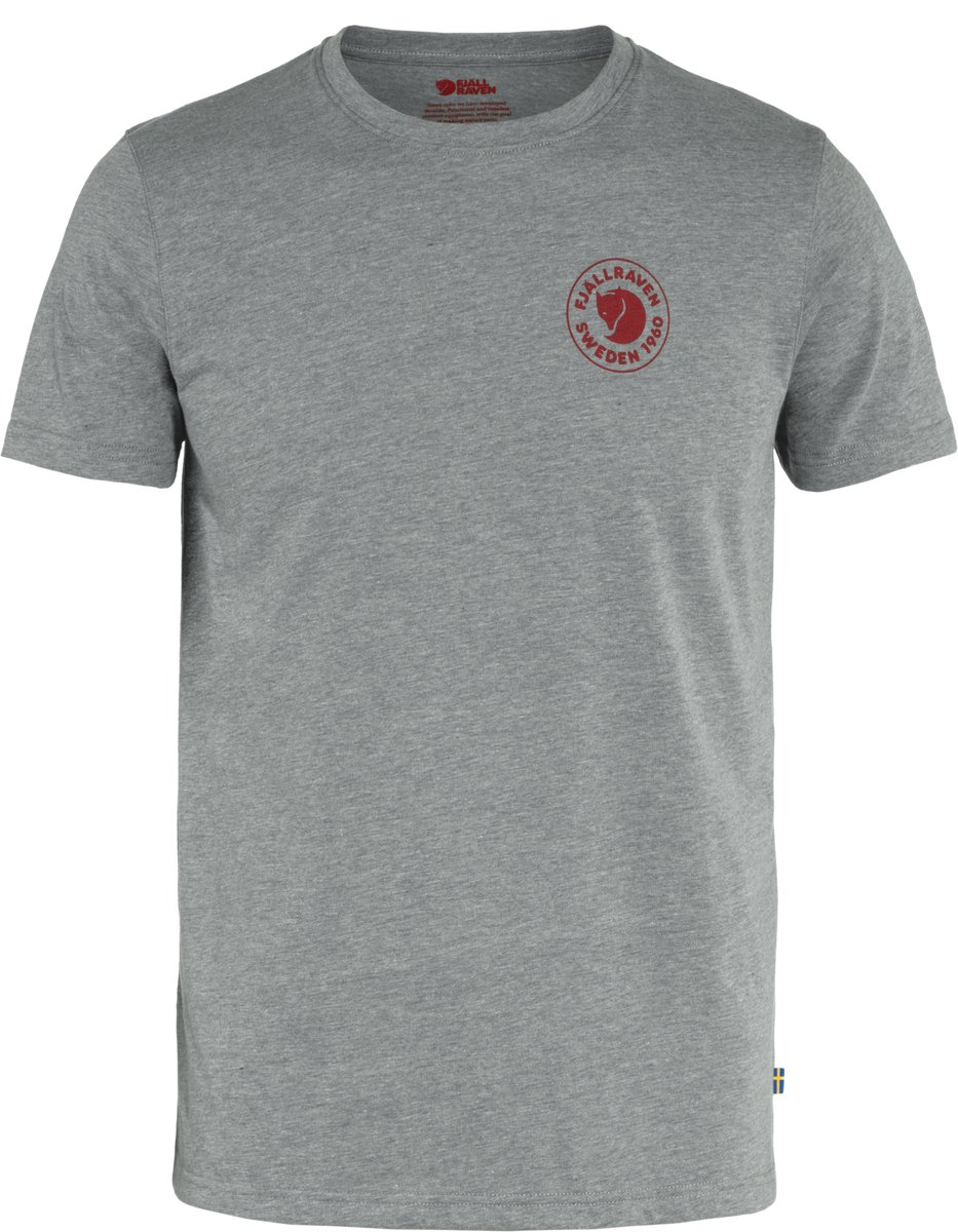 Fjällräven 1960 Logo T-shirt Heren Korte mouw Melange Grijs