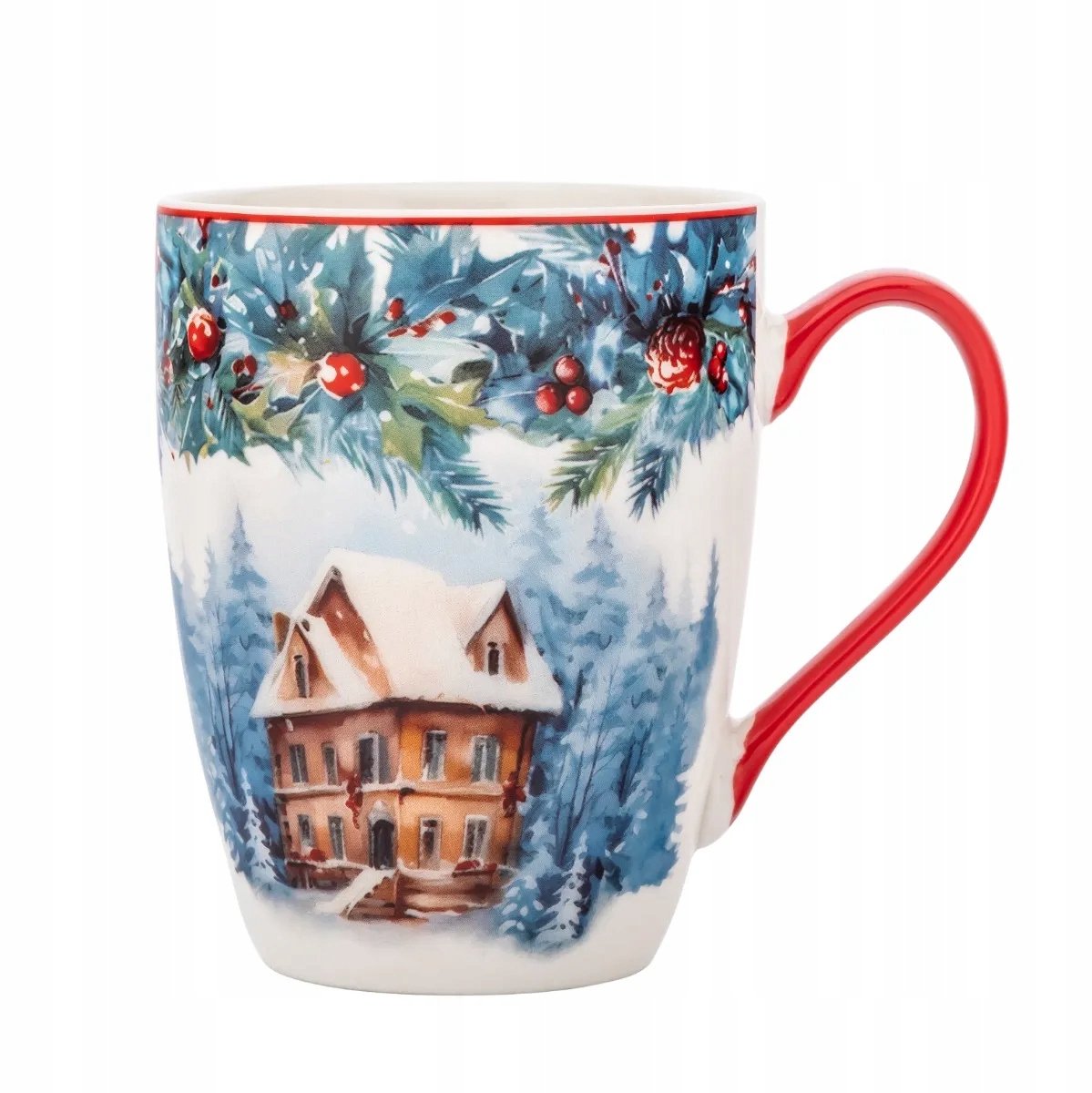 Kerstmok Holly Night 340 ml - Porselein