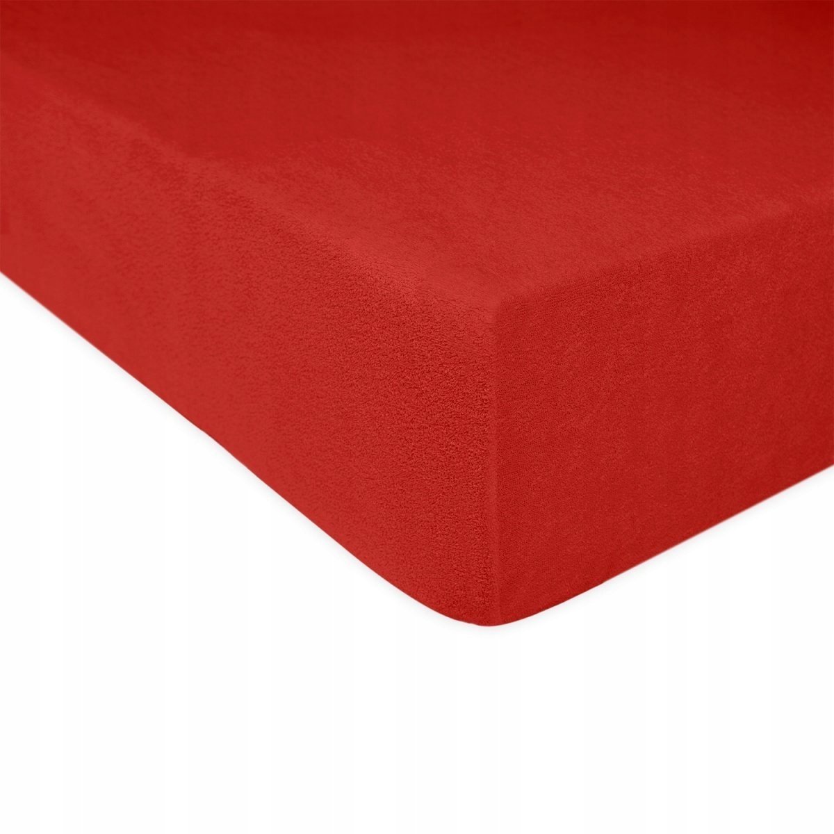 Badstof hoeslaken met elastiek 80x160 cm - Rood