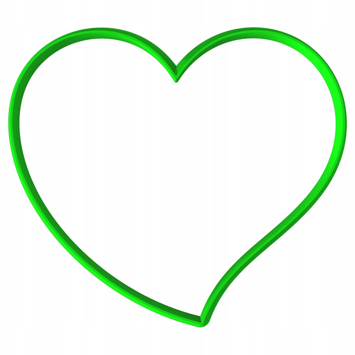 Valentijns Hart Koekjesvorm - 12 cm - Groen
