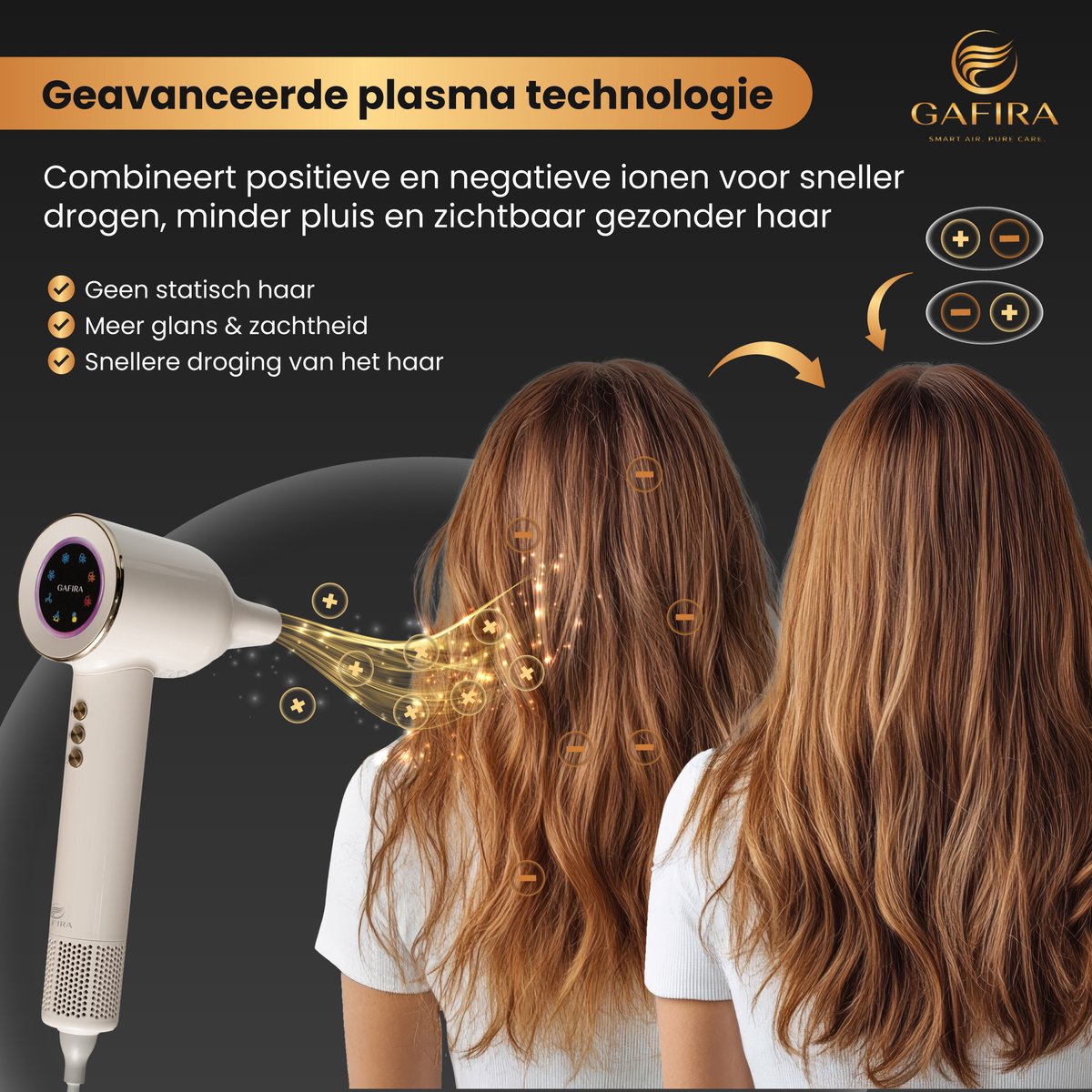 Gafira Ultra+ Föhn met Diffuser - Plasma Technologie thumbnail 4