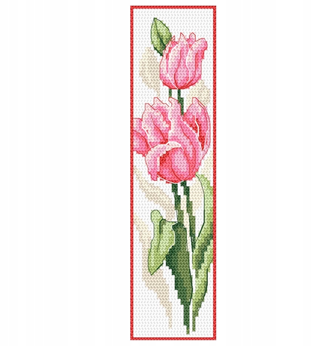 Borduurpakket Kruissteek - Boekenlegger met Tulpen