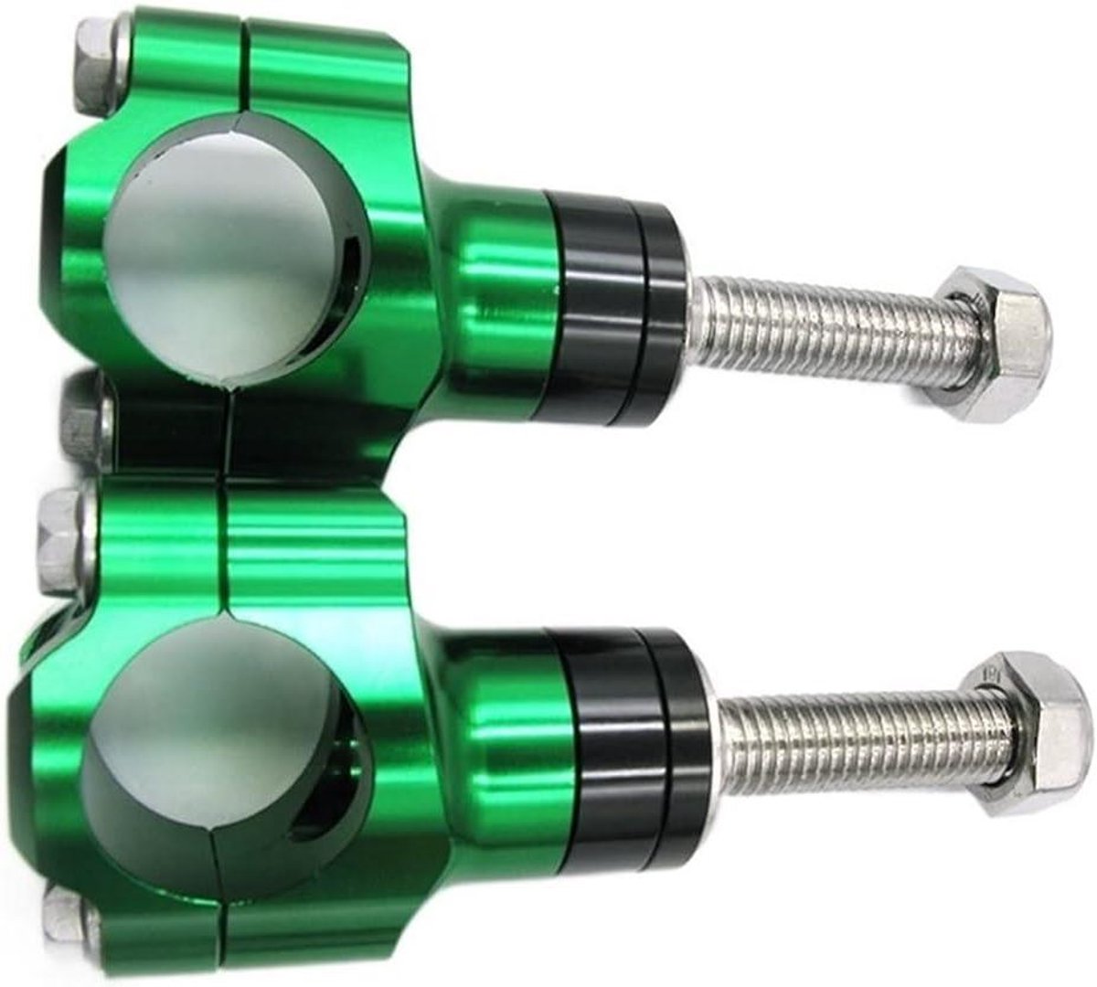 Stuurklem Motorfiets - Stuurverhoger Aluminium - Rijcomfort Verbeteren - CNC Gefreesd - 28 mm - Groen