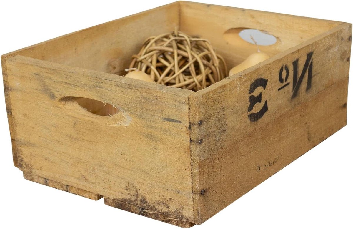 Houten Kist - Opbergdoos Rustiek - Decoratief Opbergen - Oud Hout Vintage - 31 x 235 x 135 cm - Bruin