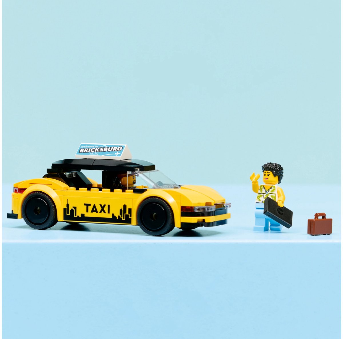LEGO® City Gele Taxi - Modelautobouwset met 2 Minifiguren - Klassieke Speelgoedtaxi - 60487 — afbeelding 22
