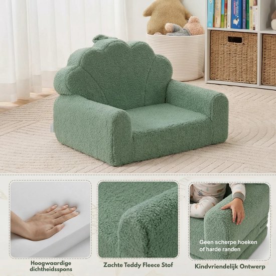 Homeblend kinderzetel - Uitklapbaar - Groen - Wasbare Hoes — afbeelding 2