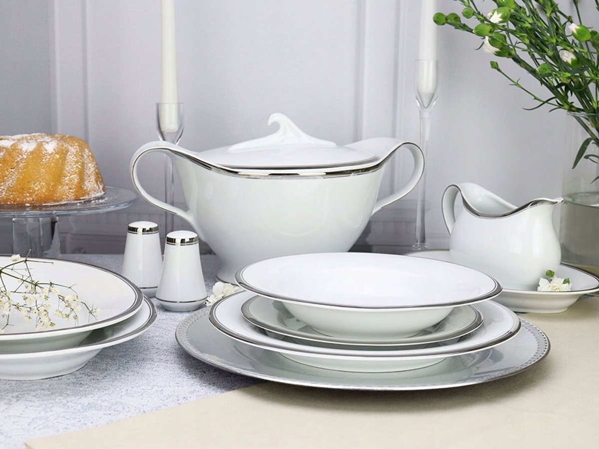 Bogucice Cleopatra Platin Plus 27-delig Servies voor 6 Personen