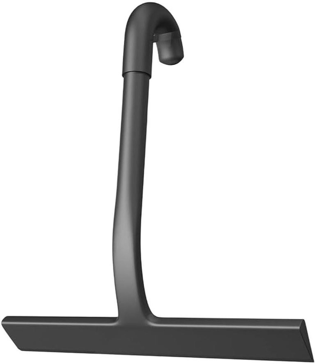 Douchewisser Siliconen - Glasreiniger Rakel - Streeploos Reinigen - Ergonomische Grip - 23x21 cm - Zwart