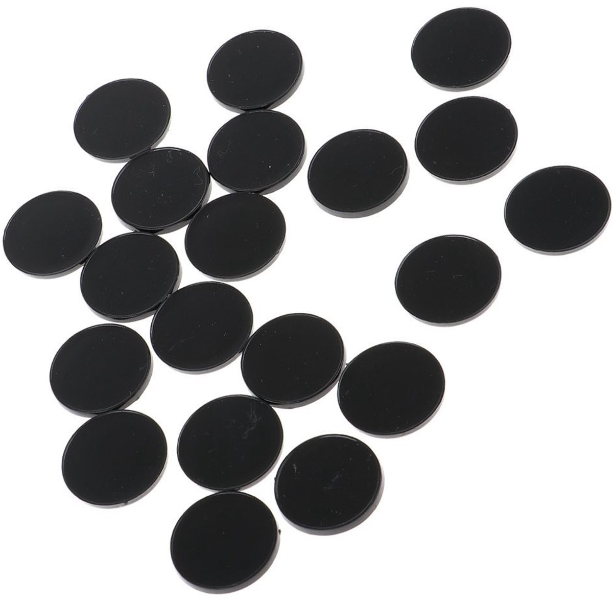 Dailygoods- Platformstandaard Hoge Kwaliteit - Ronde Basis - 20 Stuks - Diameter 22 mm - Zwart - Dichting voor Model Actiefiguren - Figurenstandaard