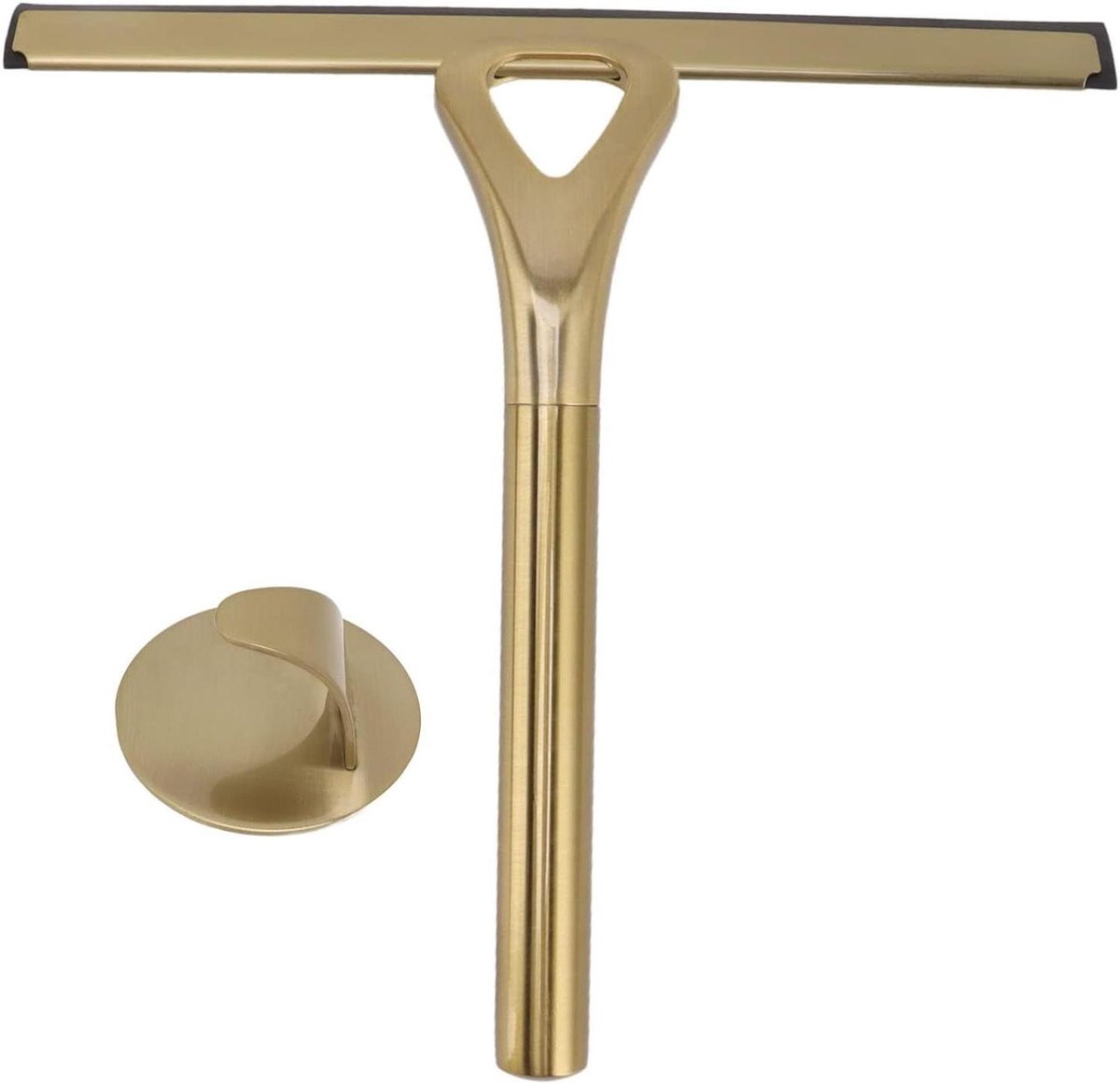Douchedeur Wisser - Glasreiniger Raam - Streeploos Schoonmaken - Roestvrij Staal - 22.6 cm Breed - Goud