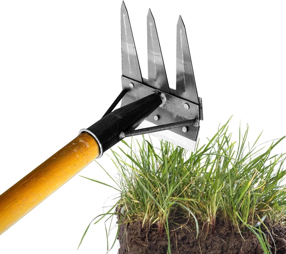 Tuinhark Onkruid - Gras Trekken - Tuinonderhoud - Dubbelzijdig Ontwerp - 20 cm breed - Metaal