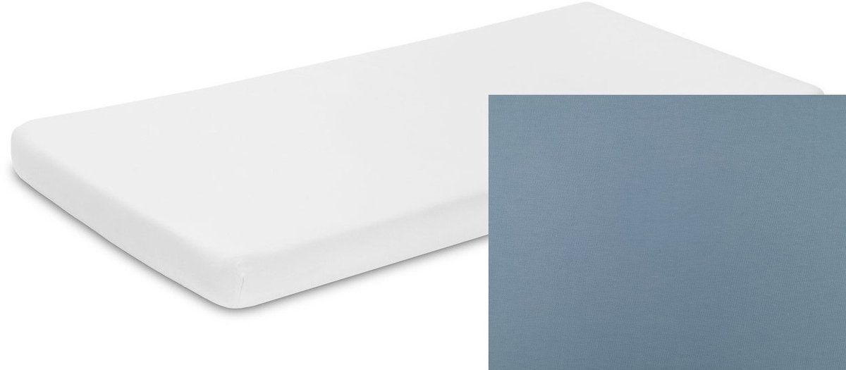 Olka Jersey Hoeslaken met Elastiek LUX 80x160 cm - Hemelsblauw