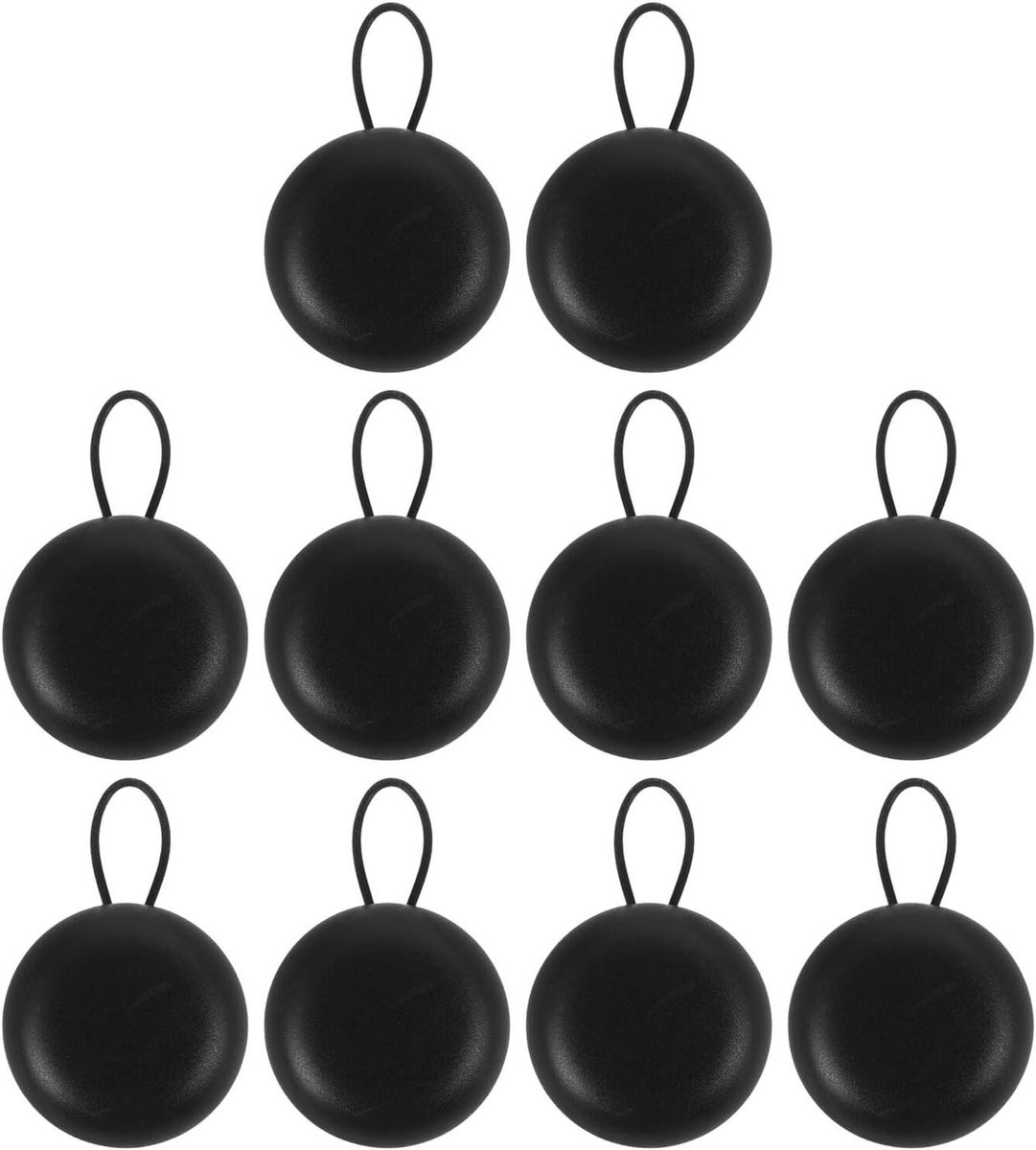 10 Stuks Ronde Oordopjes Opbergdoos met Clip Schokbestendige Mini Draagbare Case voor Draadloze Earbuds Zwart voor Thuis Reizen Kantoorgebruik