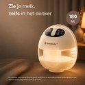 Sensibaby borstkolf met nachtlampje, met melk erin, 180 ml.