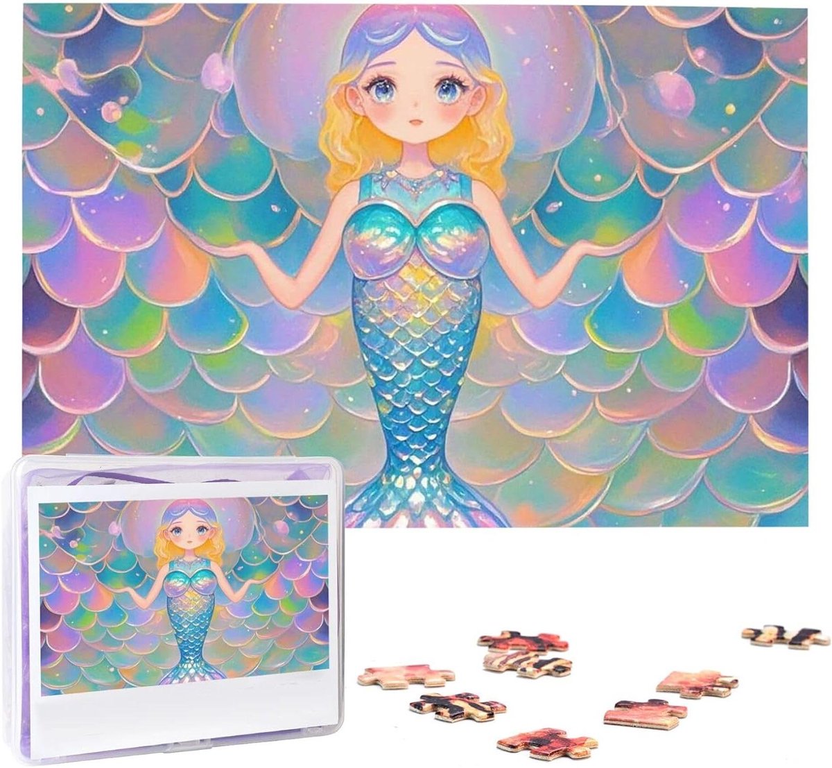 Gepersonaliseerde Puzzel - Fotopuzzel Legpuzzel - Familie Ontspanning - Met Opbergtas - 1000 Stukjes - Dromerige Gradiënt