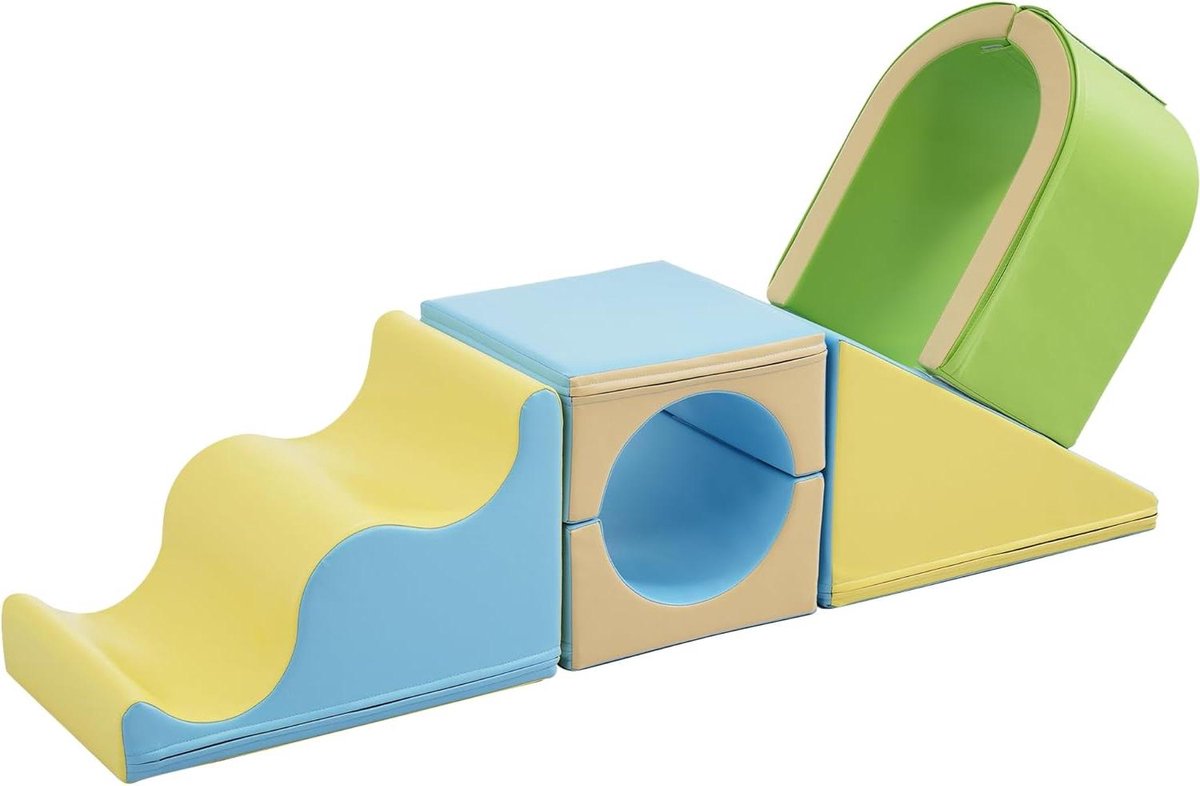 Foam Bouwstenen - Kinder Klimrek - Binnen Spelen - 6-in-1 Set - 152 x 38 x 38 cm - Multicolor