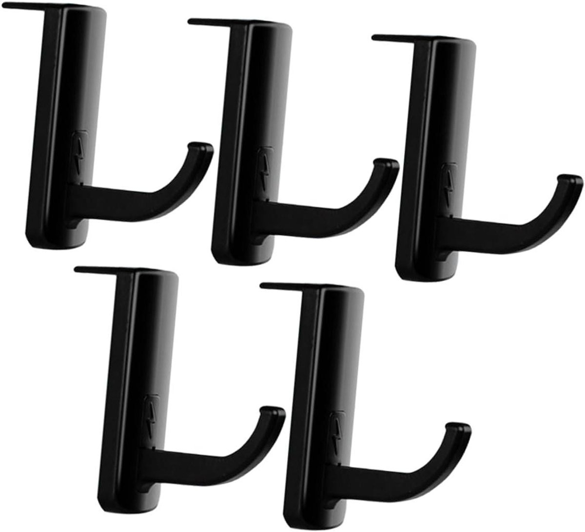 Koptelefoon Hanger - Hoofdtelefoonrek - Bureau Organisatie - Zelfklevend Ontwerp - 5 Stuks - Zwart
