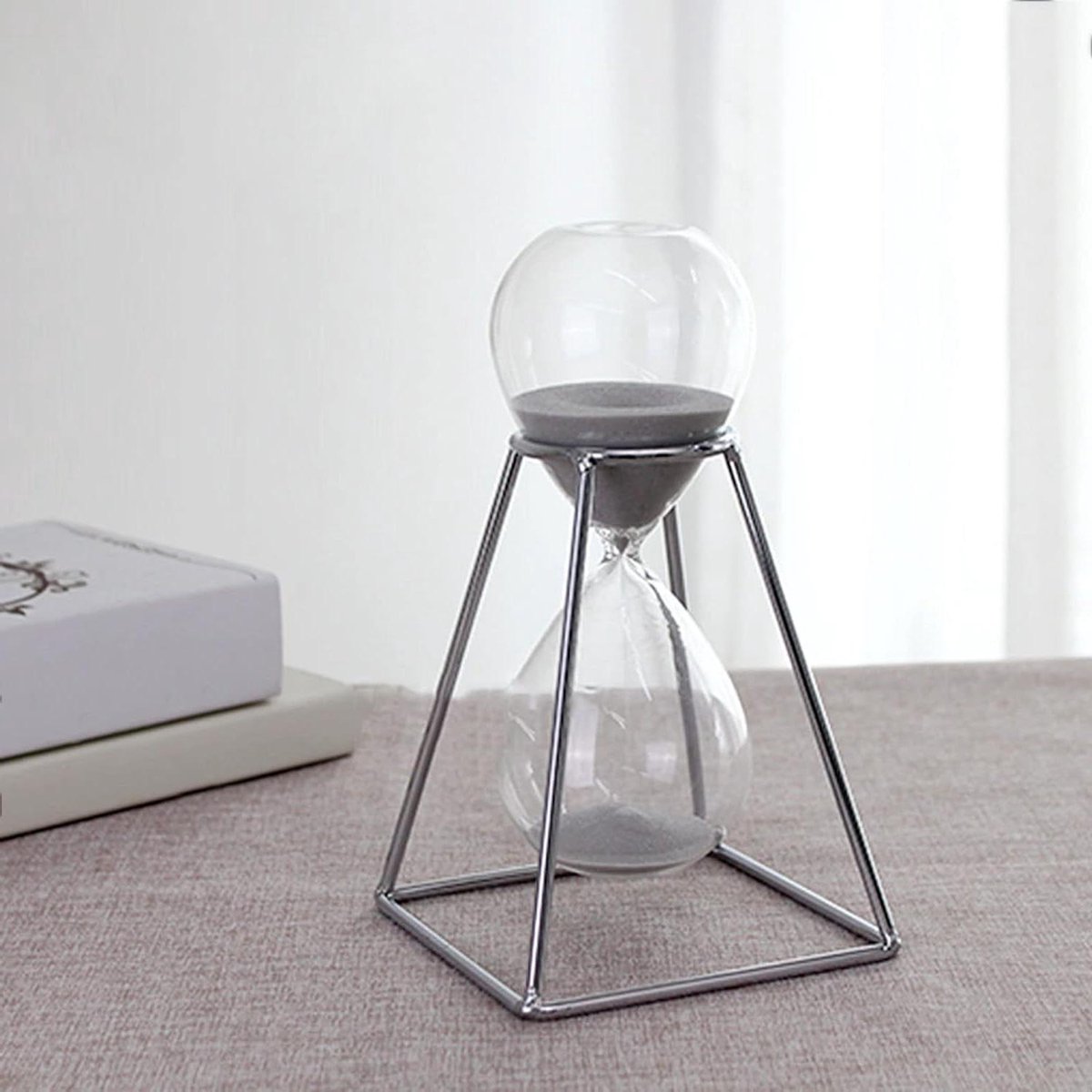 Zandloper Zandloper Zandloper Timer for Kinderen Klas Spelletjes Home Office Decoratie Creatieve Geschenken Klas Huis Decoratie Zandloper Timer Zand Klok Uur Glas Decor Zandloper Timer (Color : Black