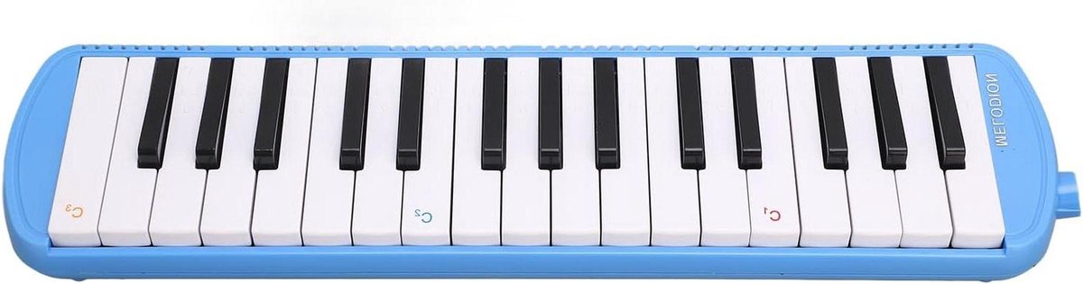 Akozon Mondstuk Melodica-instrument met 32 ​​toetsen voor beginners muziekeducatie roze (BLAUW)