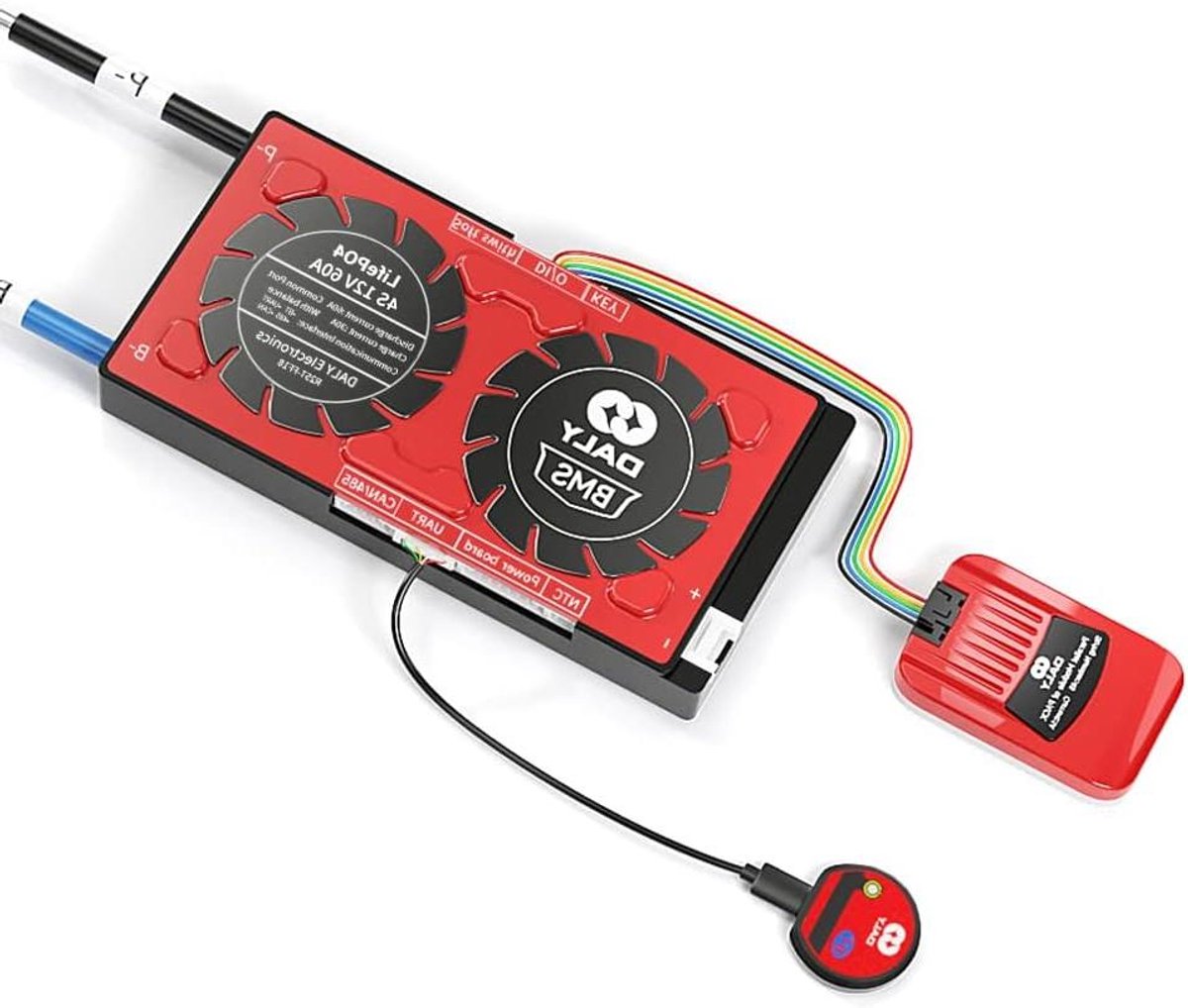 Slim Batterij Systeem - Energie Beheer - Opslag Optimalisatie - Parallel Module Connectiviteit - 12V 60A - Zwart