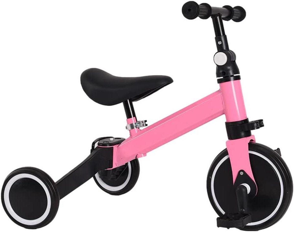 Kinderdriewieler - Loopfiets - Evenwicht trainen - Lichtgewicht ontwerp - 185 kg - Roze