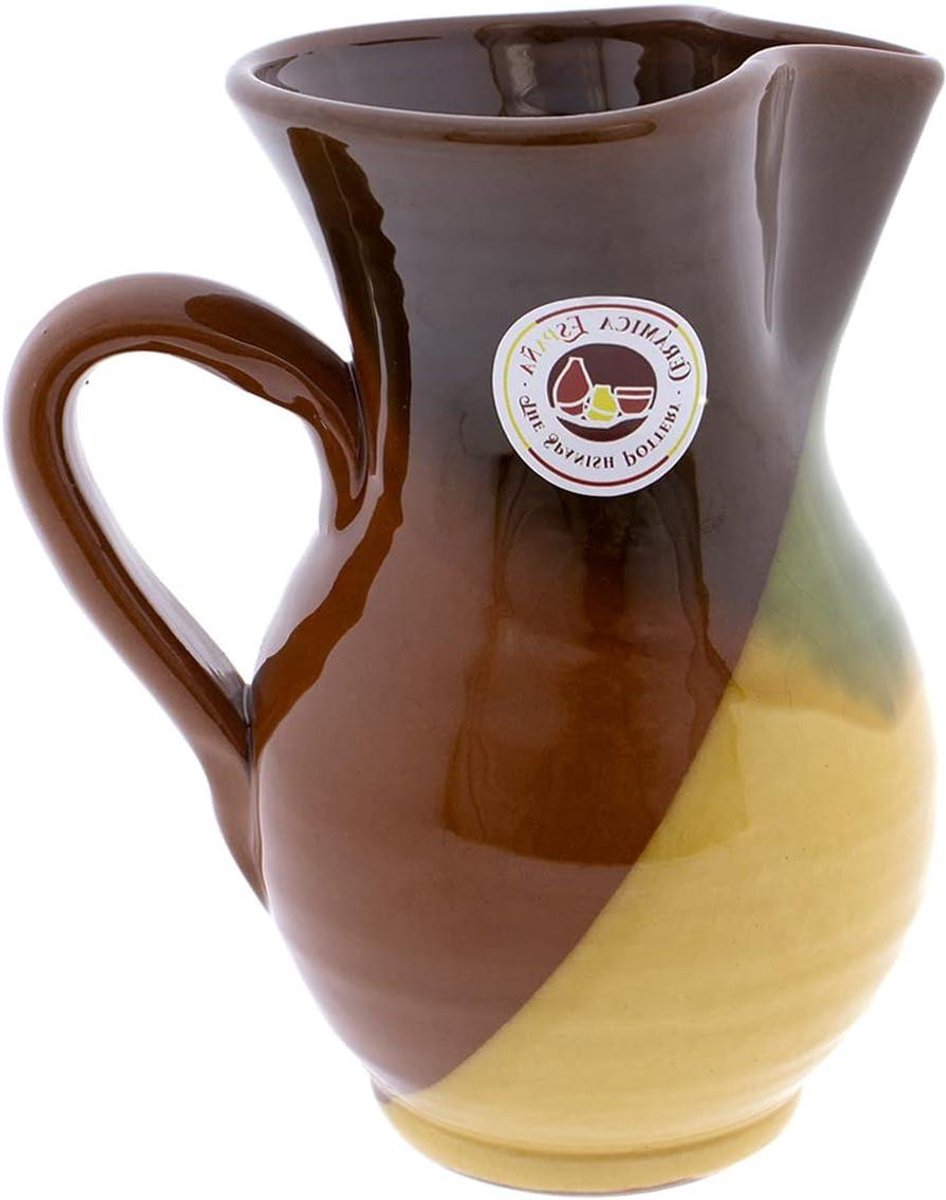 Keramische Kan - Waterkaraf Melkkannetje - Dranken Serveren - 100% Handgemaakt - 1 Liter - Rood