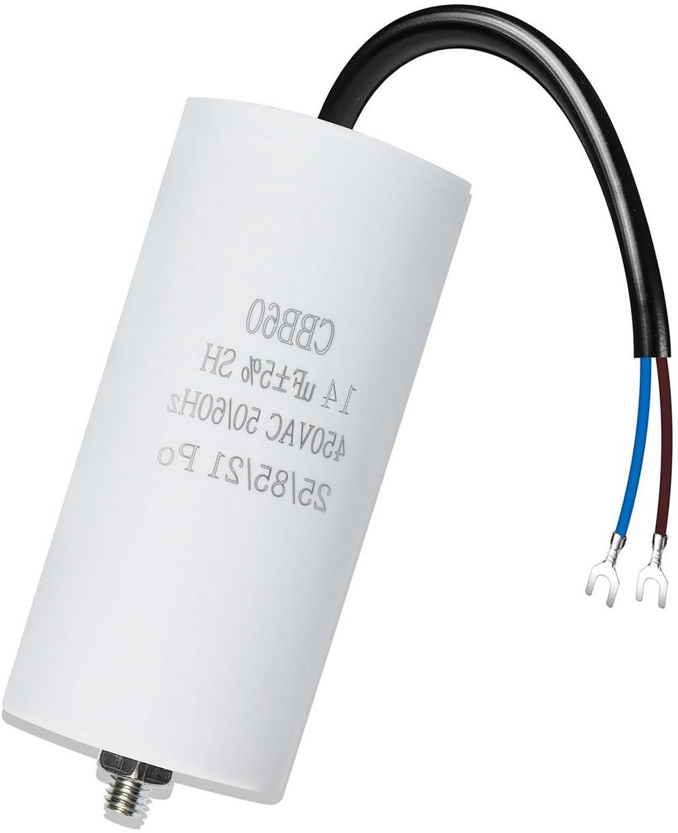 Motorcondensator CBB60 - Aanloopcondensator Elektromotor - Motoren Starten - Zelfherstellende Eigenschappen - 14µF 450V - Zwart