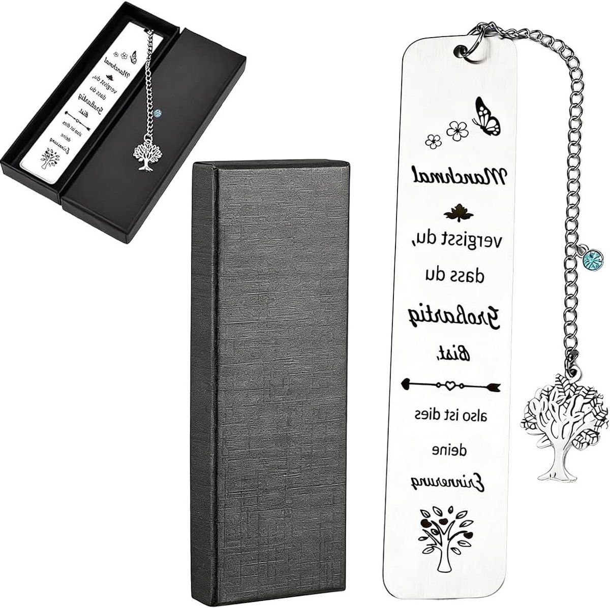 Persoonlijk metalen boekenlegger met levensboom motief - Perfecte cadeau voor boekenliefhebbers en lezers, stijlvolle boekenaccessoires