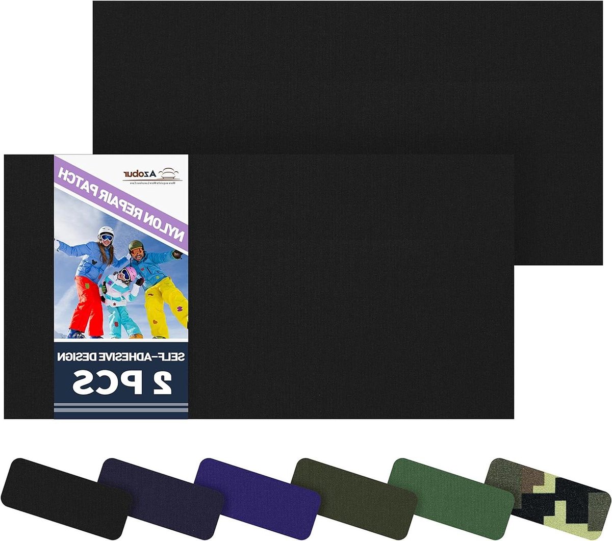Reparatiestickers Set - Waterproof Patches - Outdoor Reparaties - Zelfklevend Ontwerp - 2 Stuks 10x20cm - Zwart