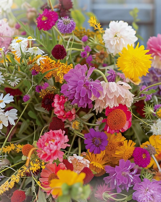 2 sets - Droogbloemen Zadenmix Eenjarig Mix Diverse Kleuren Snijbloem Geschikt