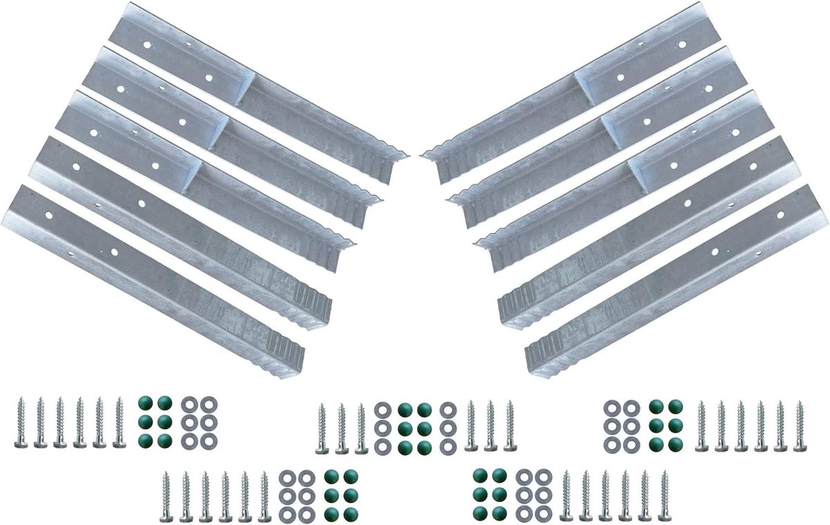 Hoekanker Speeltoren - Grondanker Schommel - Stabiliseren Speeltoestellen - Vuurverzinkt Staal - 500x45x45 mm