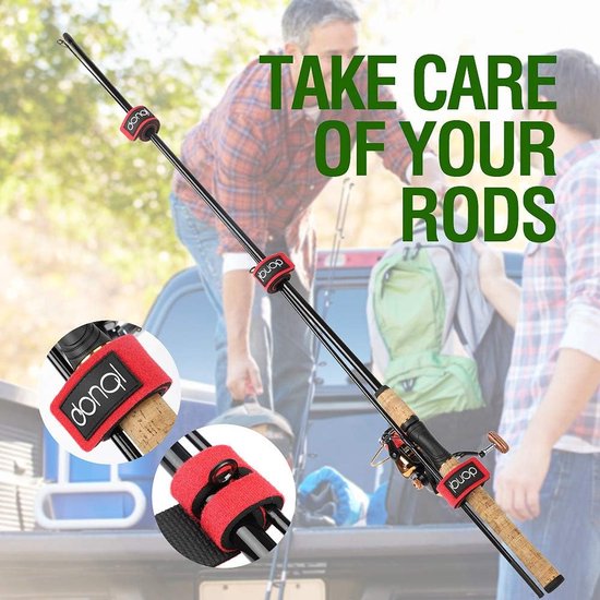 Hengel Riemen voor Casting en Spinning Rods - Stretchy Magic Aas Bandjes en Houders voor Visgerei Accessoires — afbeelding 4
