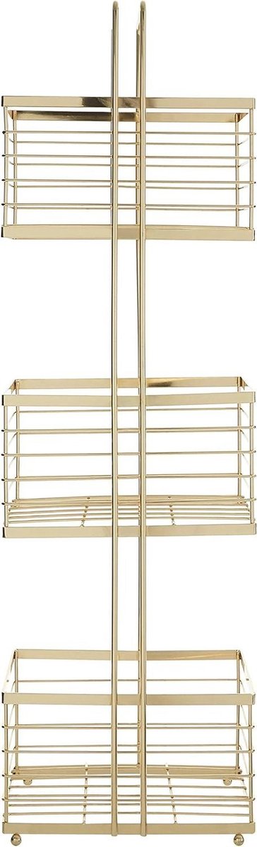Opberg Caddy - Opberger - Keuken Organiseren - Drie Niveaus - 16x22x73 cm - Goud