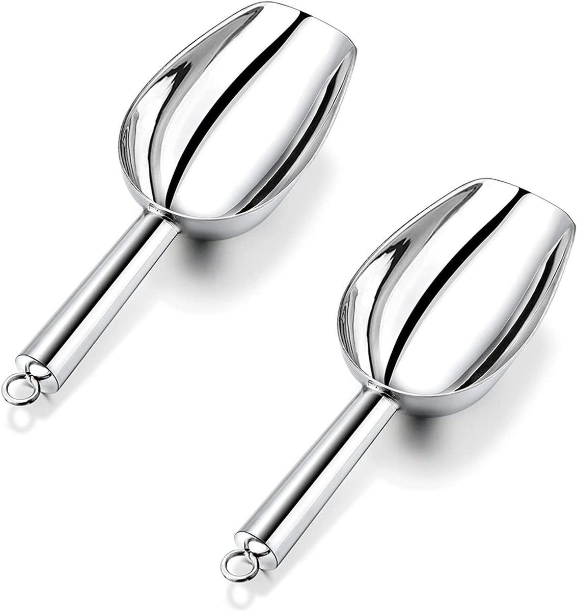 Roestvrijstalen ijsschep set van 2 - keukenaccessoires, kookgerei ijsscheppen & ijshouder