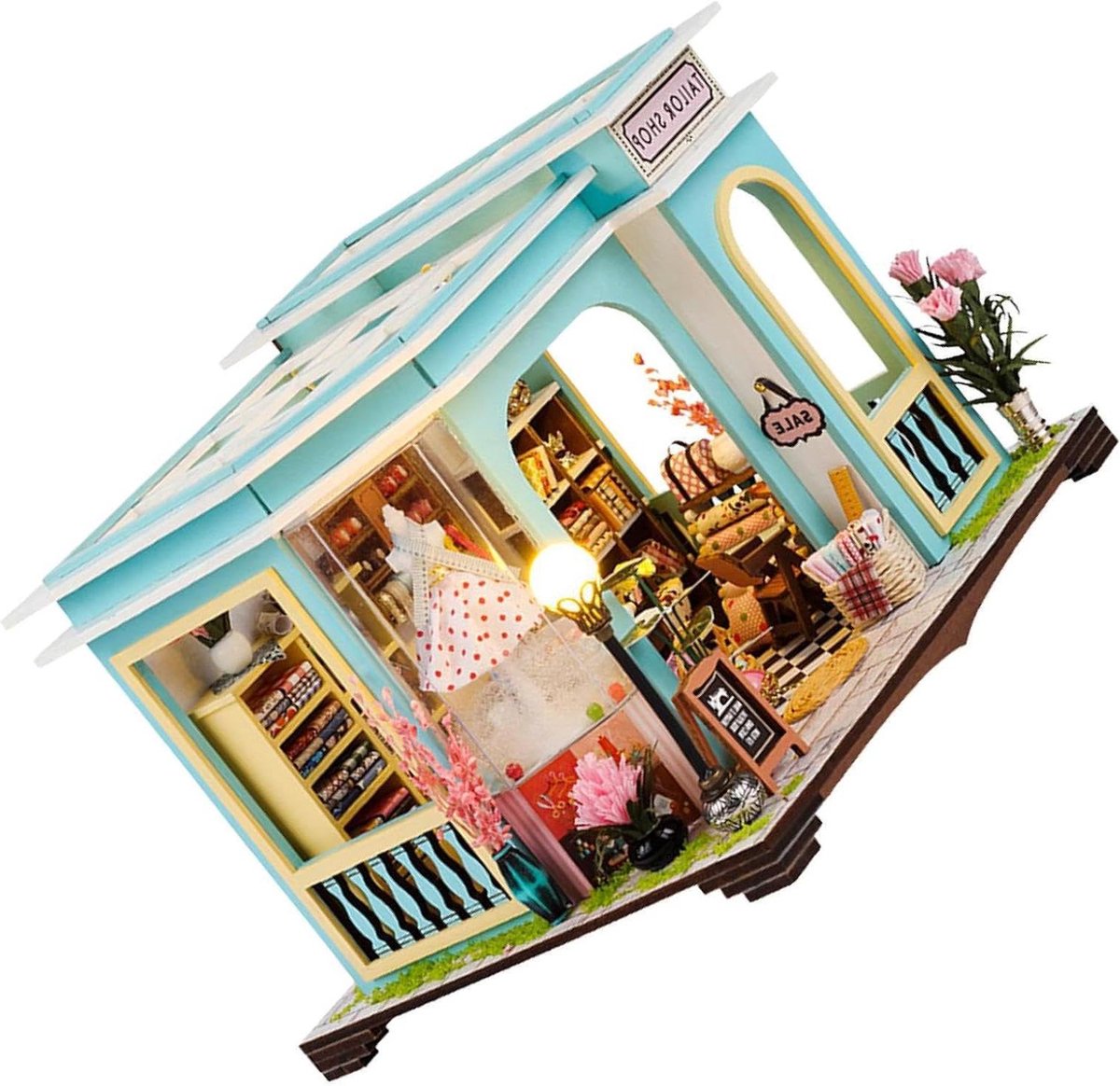 Miniatuur Bouwpakket - Poppenhuis Set Doe-het-zelf Huis - Creatief Hobbyen - Met LED Verlichting