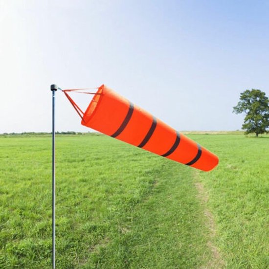 Windzak - Windmeter - Windmeting - Ripstop Polyester - 150cm Lengte - Rood Lichtblauw — afbeelding 4