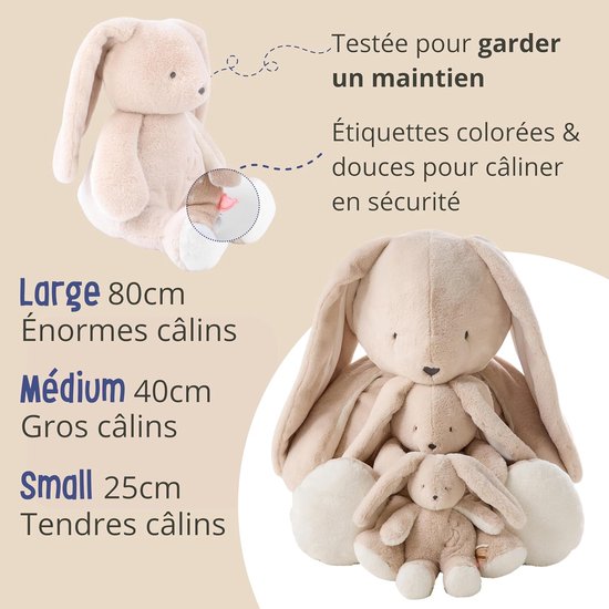 Pluche Knuffel - Grote Knuffel - Kinderslaapkamer Decoratie - 100% Biologisch Katoen - 80 cm - Gemengd — afbeelding 2