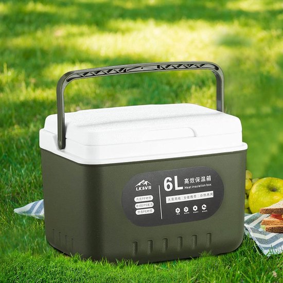 Compacte IJsbox - Draagbare Koeler - Outdoor Avonturen - Meerlaagse Isolatie - 5.4 QT Capaciteit - Legergroen — afbeelding 5