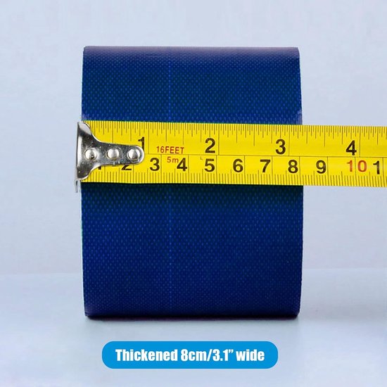 Dekzeil Reparatie Tape - Plakband voor Luifels - Waterdicht Repareren - Sterke Hechting - 8cm x 5m - Blauw — afbeelding 4