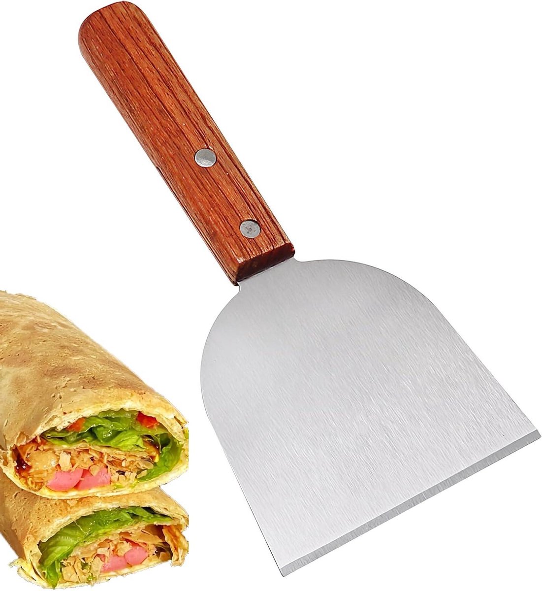 Grill Schraper - BBQ Schraper - Grill Schoonmaken - Roestvrij Staal - 21 x 12 cm - Meerkleurig