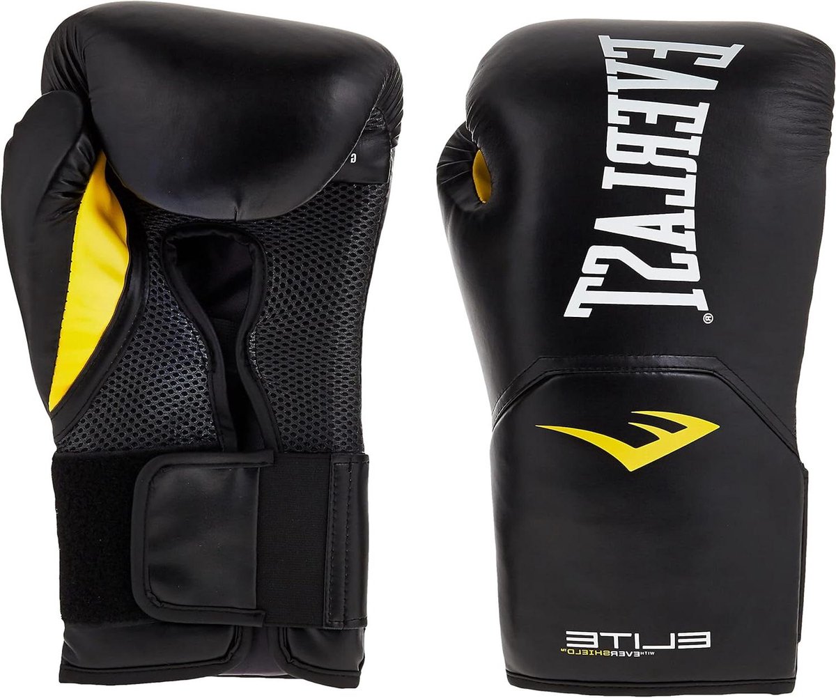 Bokshandschoenen - Trainingshandschoenen Vechtsport - Intensieve Training - Evershield Padding - 16 Ounce - Zwart