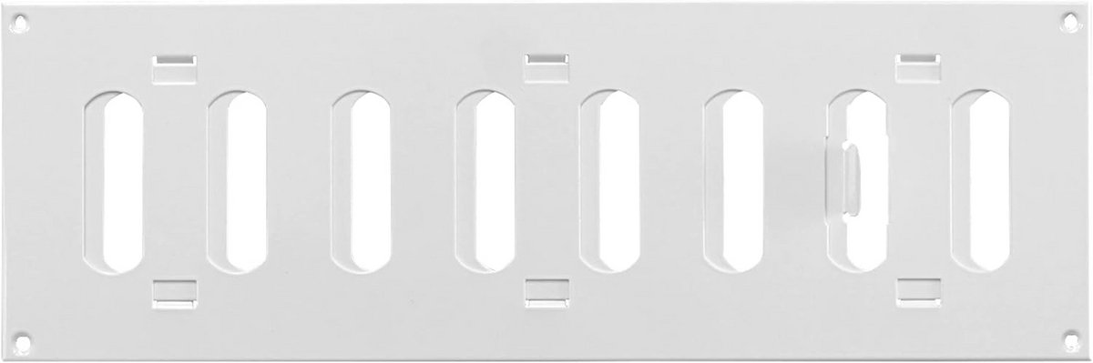 Ventilatierooster - Wandrooster Afsluitbaar - Luchtcirculatie Regelen - Traploze Lamellen - 300 x 100 mm - Wit