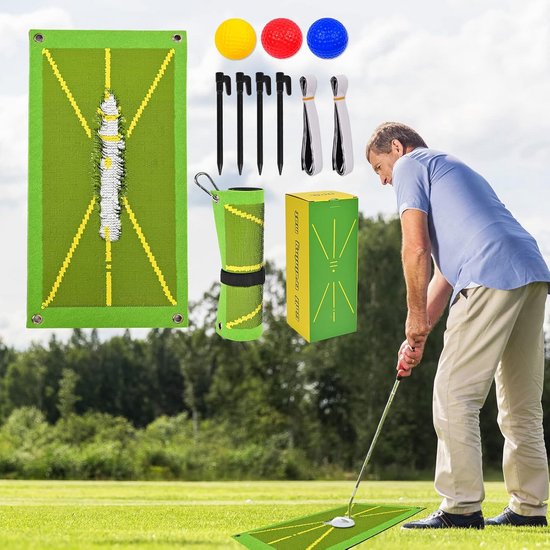 Golf Trainingsmat - Swing Trainer - Slagherkenning Verbeteren - Directe Visuele Feedback - 25 x 50 cm - Groen van GOLF — afbeelding 3