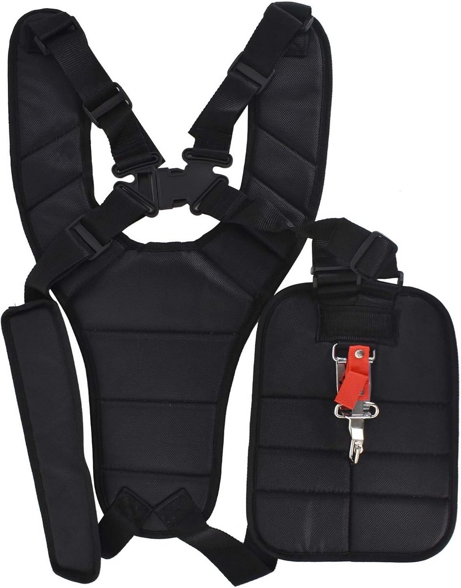 Schouderriem Bosmaaier - Draagriem Tuin - Comfortabel Werken - Dubbele Banden - 56 x 24 cm - Zwart