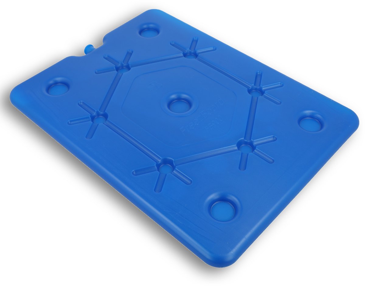 DULA platte koelelementen voor koelbox en koeltas - Freezeboard blauw plat - 2 stuks - 900 gram - 25 x 32.5 x 1.5 cm