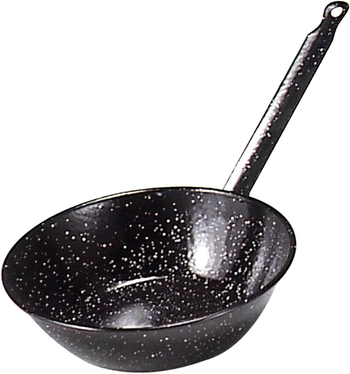 Diepe Koekenpan Steelpan met handvat Maaltijden Bereiden Diep emaille 26 cm Zwart