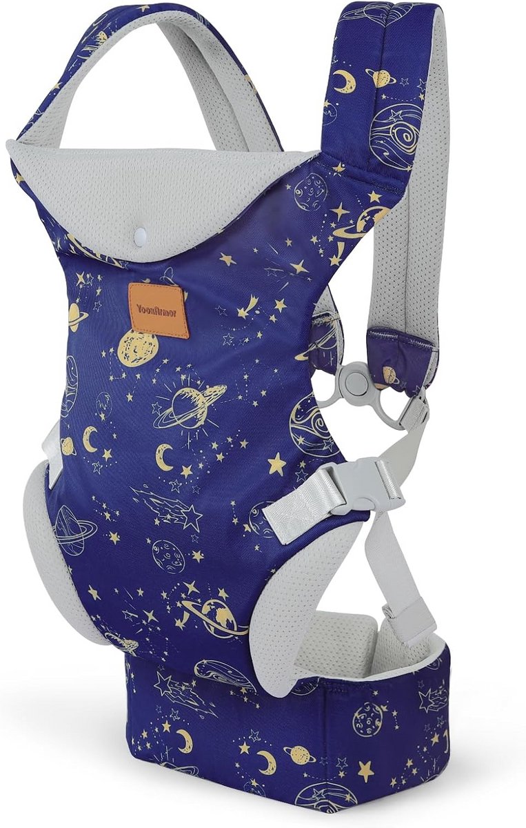 Baby Draagzak - Ergonomische drager - Comfortabel dragen - Verstelbare heupband - 3.2-15 kg - Sterrenprint